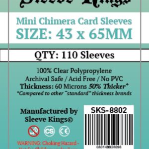 Bored Game Company is the best place to buy Sleeve Kings Mini Chimera Card Sleeves (43x65mm) - 110 Pack, 60 Microns in India.