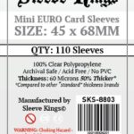 Sleeve Kings Mini Euro Card Sleeves (45x68mm) – 110 Pack, 60 Microns