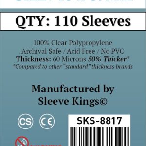 Buy Sleeve Kings "Space Base Compatible" Sleeves (40x89mm) - 110 Pack, 60 Microns in India only at Bored Game Company.