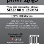 Wondering where to buy Sleeve Kings "Tiny Epic Compatible" Sleeves (88x125mm) - 110 Pack, 60 Microns in India? Find it only on Bored Game Company.