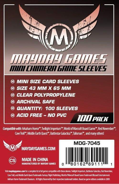 Buy Mayday Standard Sleeves: Mini Chimera Card Sleeves (43 x 65mm) - Pack of 100 only at Bored Game Company.