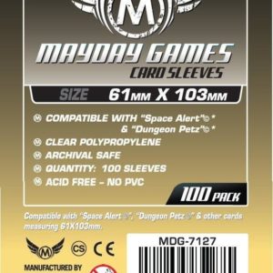 Buy Mayday Standard Sleeves: "Space Alert" & "Dungeon Petz" Card Sleeves (61 x 103mm) - Pack of 100 only at Bored Game Company.