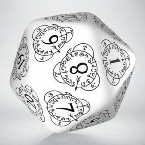 Buy Q Workshop: D20 Level Counter White & Black Die (1) only at Bored Game Company.