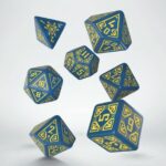 Buy Q Workshop: Arcade Blue & Yellow Dice Set only at Bored Game Company.