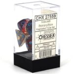 Buy Chessex - Nebula - Poly Set (x7) - Luminary - Primary/Blue only at Bored Game Company.