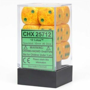 Buy Chessex - Speckled - 16mm D6 (x12) - Lotus only at Bored Game Company.