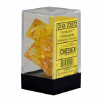 Buy Chessex - Translucent - Poly Set (x7) - Yellow/White only at Bored Game Company.