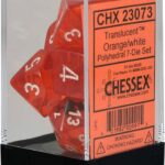 chessex-translucent-poly-set-x7-orange-white-eb048094eb494ae7548912dcc3e83a0e