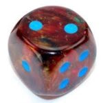 Buy Chessex - Nebula - 30mm D6 - Luminary - Primary/Blue only at Bored Game Company.