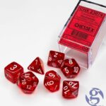Buy Chessex - Translucent - Poly Set (x7) - Red/White only at Bored Game Company.
