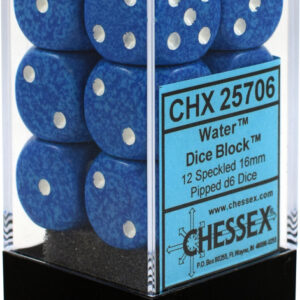 Buy Chessex - Speckled - 16mm D6 (x12) - Water Dice only at Bored Game Company.
