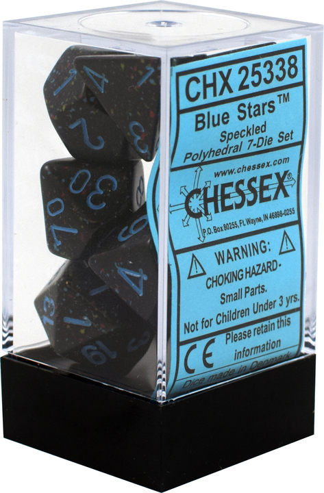 Buy Chessex - Speckled - Poly Set (x7) - Blue Stars only at Bored Game Company.
