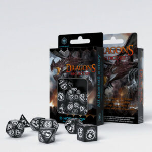 Buy Q Workshop: Dragons Black & White Dice Set (7) only at Bored Game Company.