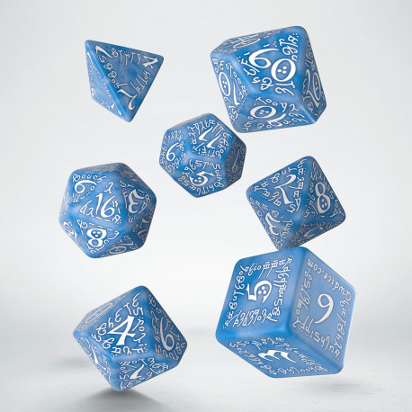 Buy Q Workshop: Elvish Glacier & White Dice Set (7) only at Bored Game Company.
