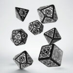 q-workshop-steampunk-clockwork-black-white-dice-set-7-5092b13a91e948f1eb5a3305dcab28a9